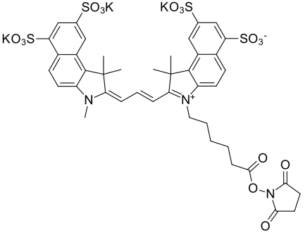 Sulfo-Cyanine3.5 NHS ester  水溶性花菁染料CY3.5标记活性脂