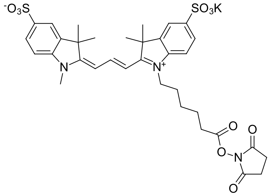 Sulfo-CY3 NHS磺基Cy3连接N-羟基琥珀酰亚胺酯146368-16-3