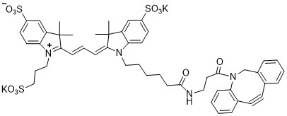 水溶性花菁染料CY3标记二苯并环辛炔 