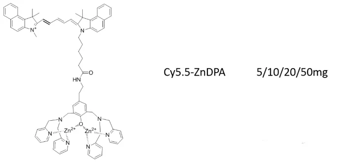 星戈瑞荧光-锌(II)-二甲基吡啶胺(ZnDPA)类荧光探针