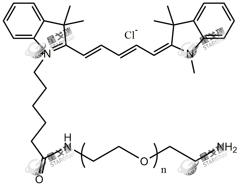 星戈瑞NH2-PEG2000-CY5,荧光标记PEG衍生物